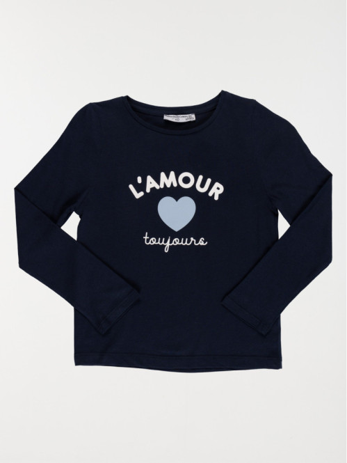 Tee-shirt amour toujours fille (3-12A)