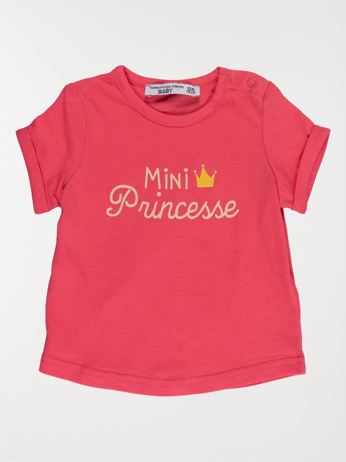 Tee-shirt rose magenta fille (3-36M)