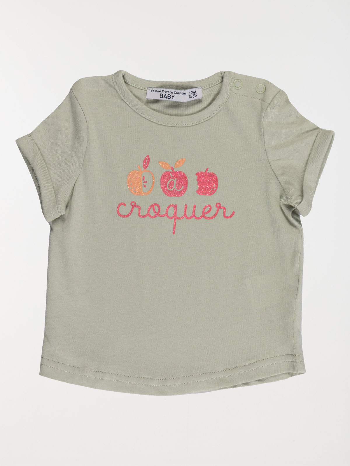 T-shirt message à croquer fille (3-36M)