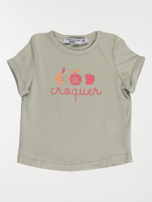 T-shirt message à croquer fille (3-36M)