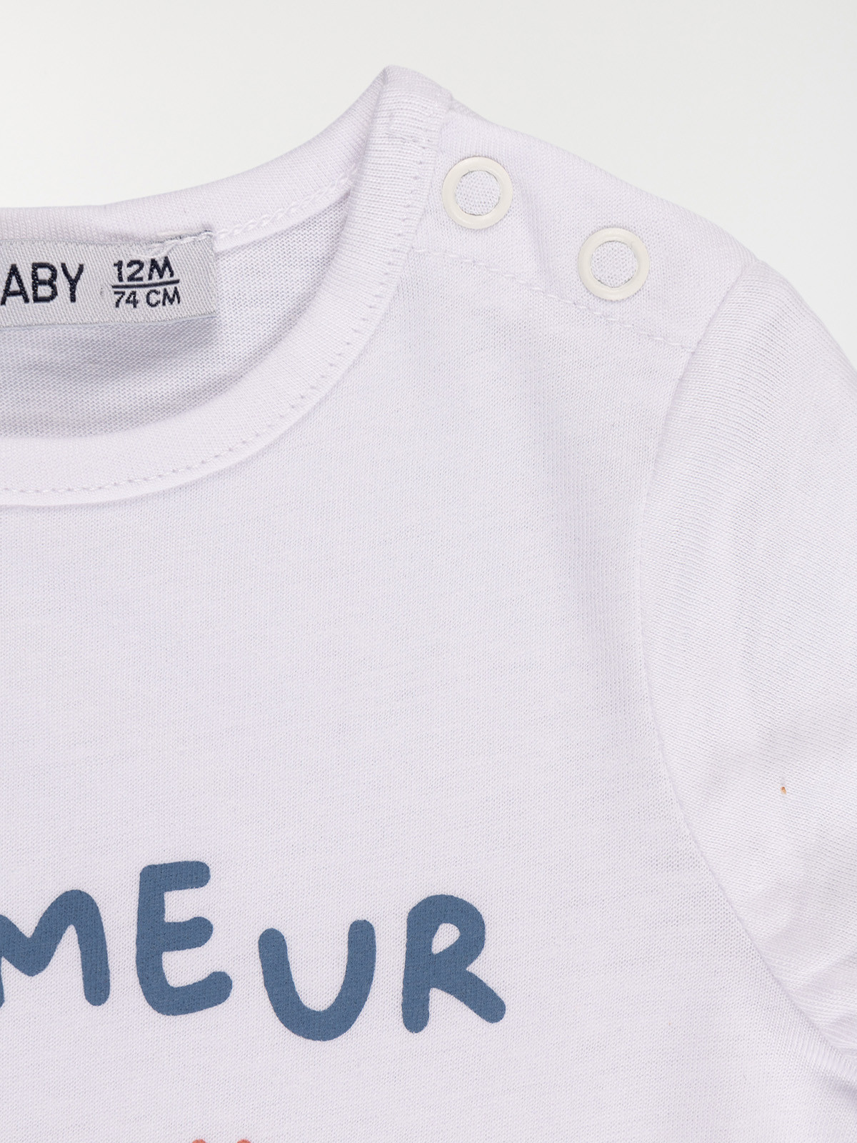 T-shirt blanc charmeur garçon (3-36M) T-shirt blanc charmeur garçon (3-36M)