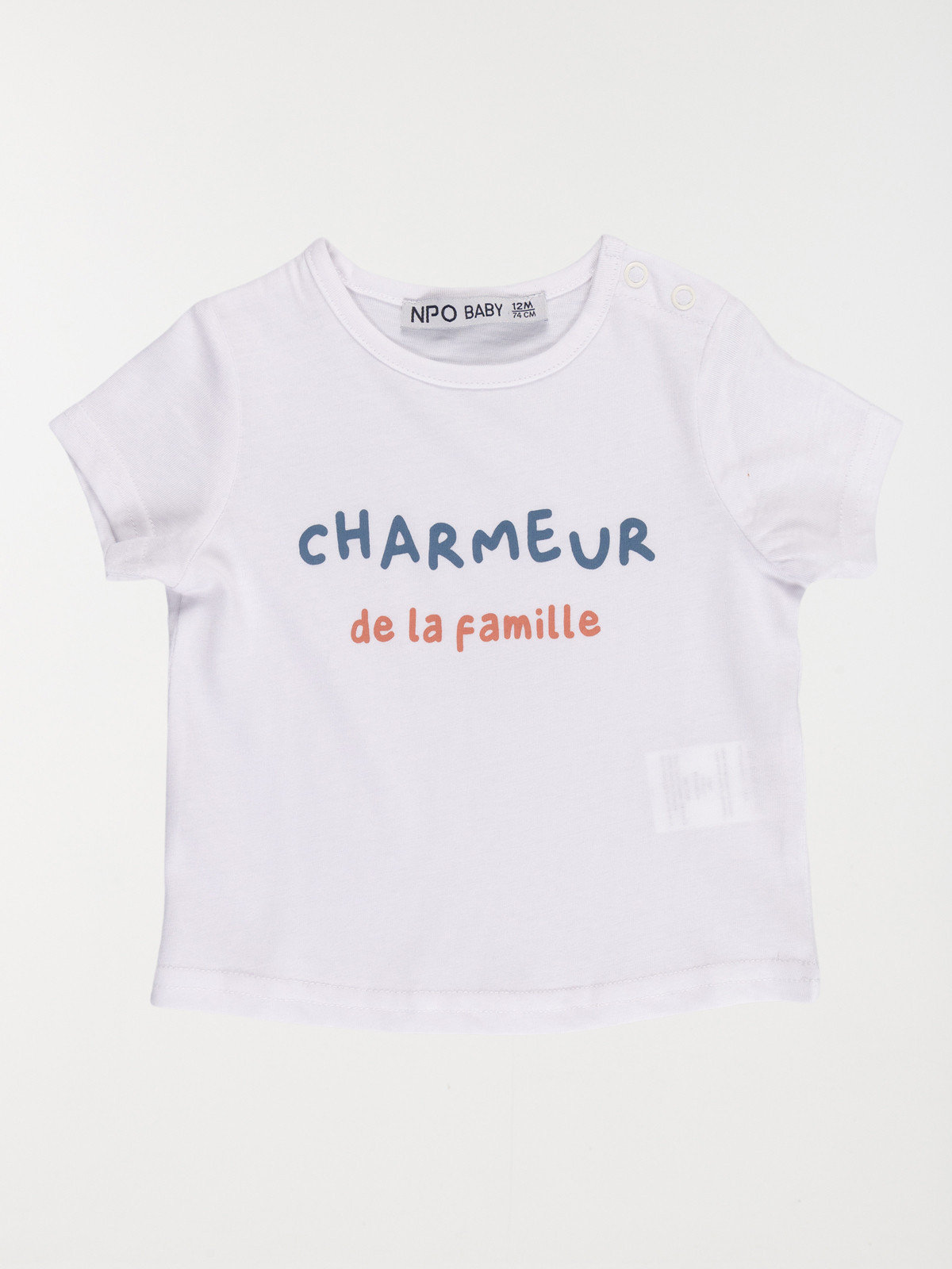 T-shirt blanc charmeur garçon (3-36M)