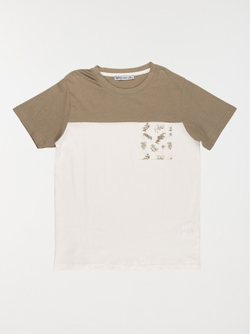 Pyjacourt bicolore poche garçon (3-12A) Pyjacourt bicolore poche garçon (3-12A)