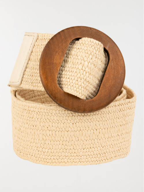 Ceinture femme coloris écru