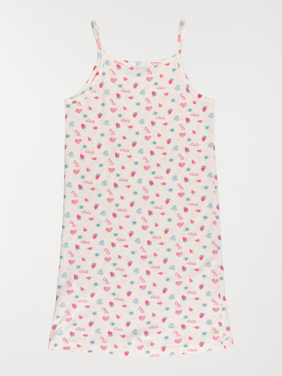 Nuisette écru motifs fille (3-12A) Nuisette écru motifs fille (3-12A)