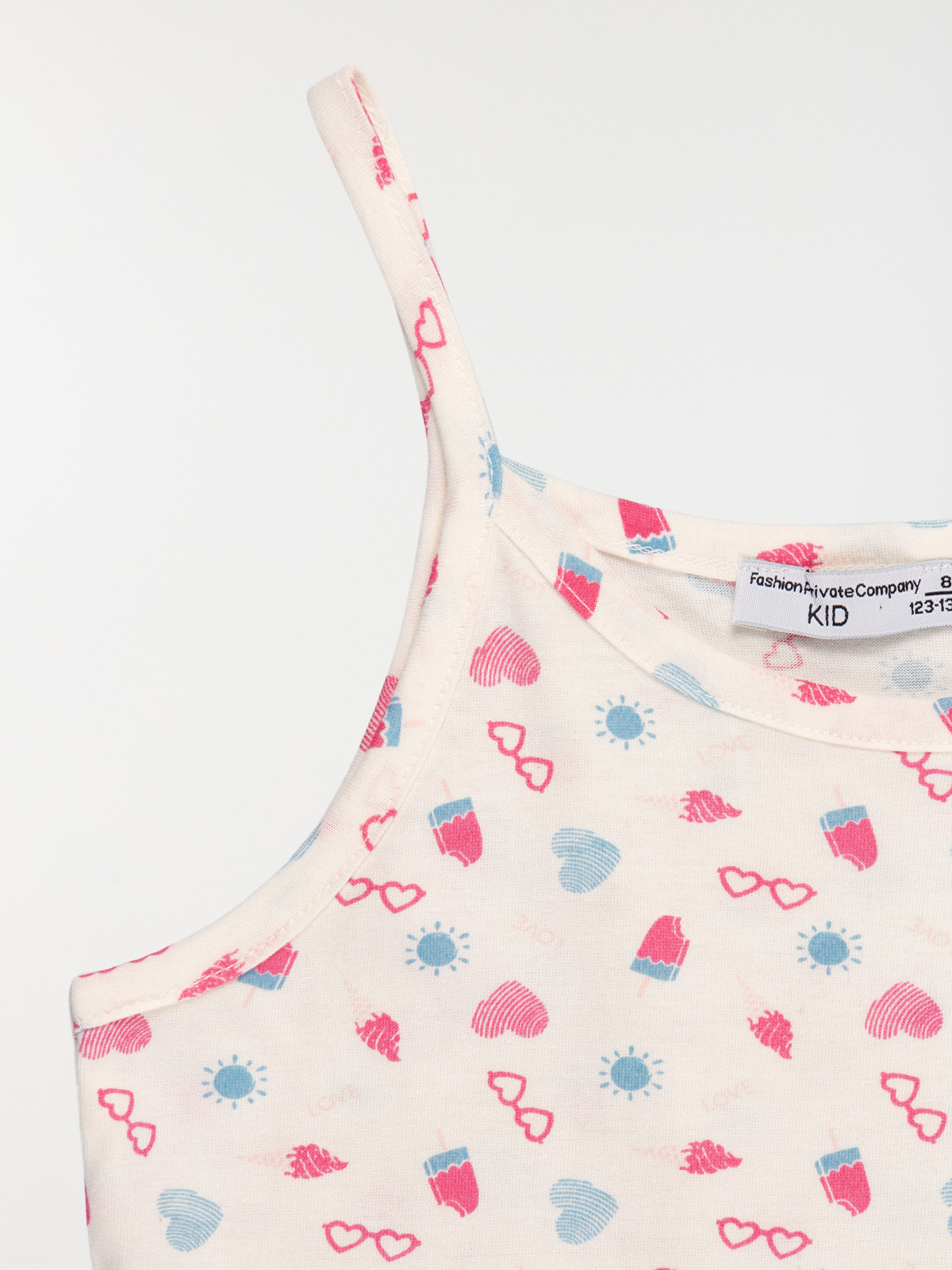 Nuisette écru motifs fille (3-12A) Nuisette écru motifs fille (3-12A)