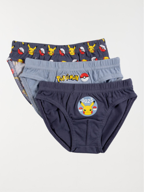 Lot de 3 slips Pokémon garçon