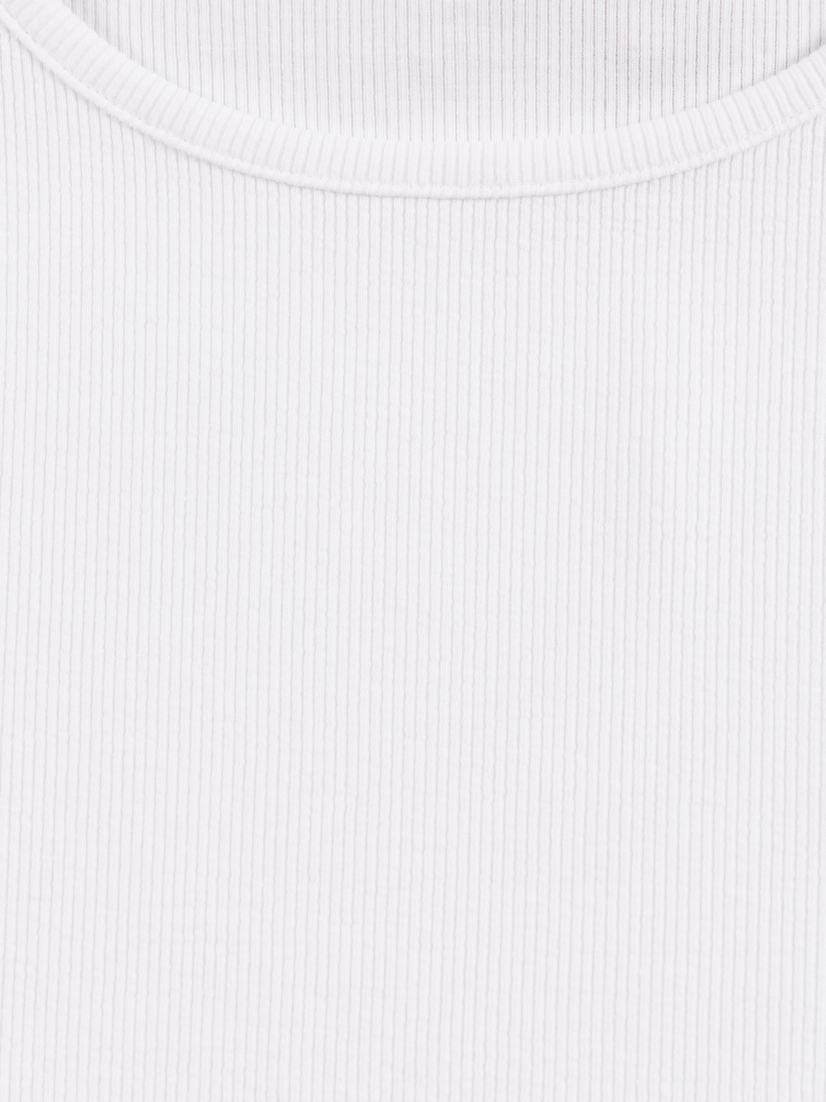 Tee-shirt blanc côtelé fille (XXS-M)