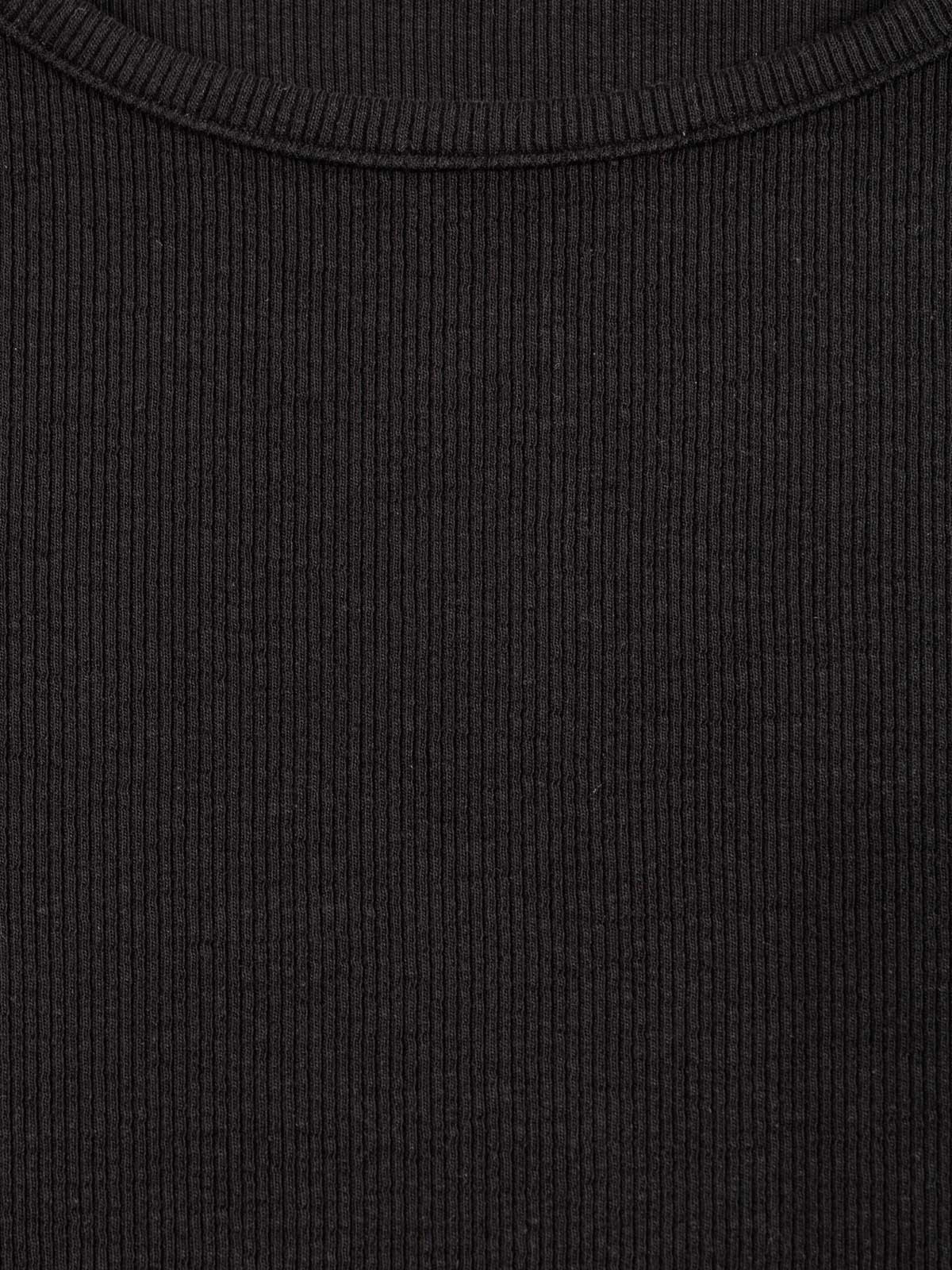 Tee-shirt côtelé noir fille (XXS-M)