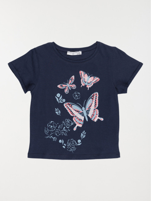 Tee-shirt papillons fille (3-12A)