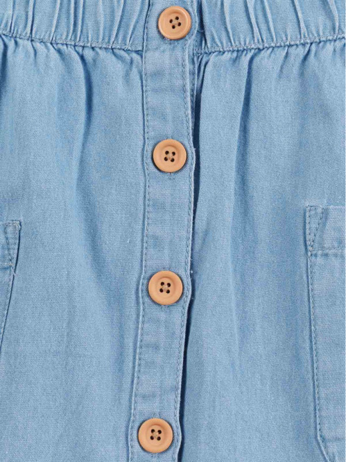 Jupe boutonnée denim stone fille (3-12A) Jupe boutonnée denim stone fille (3-12A)