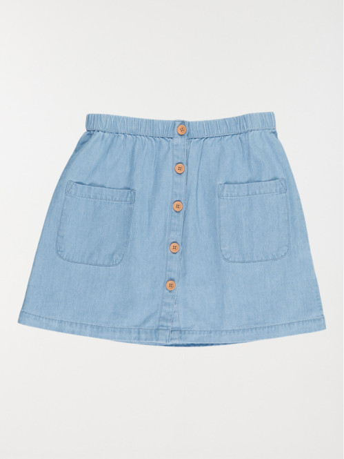 Jupe boutonnée denim stone fille (3-12A)