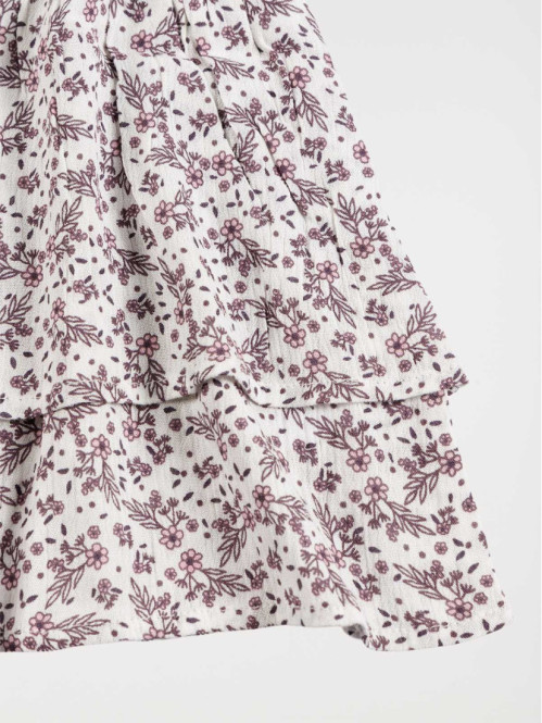 Jupe à volants fleuri fille...