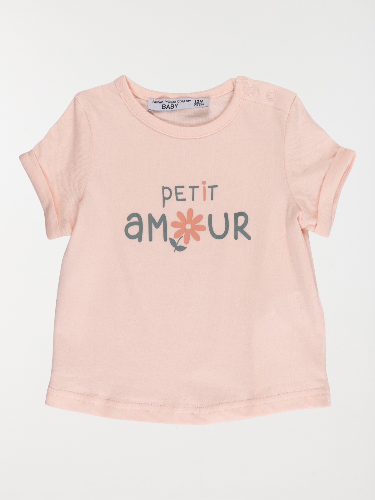Tee-shirt petit amour fille (3-36M)