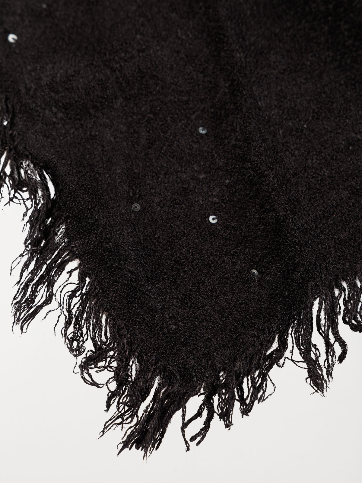 Écharpe noire avec paillettes femme