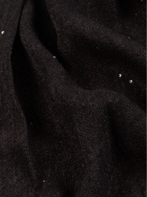 Écharpe noire avec paillettes femme
