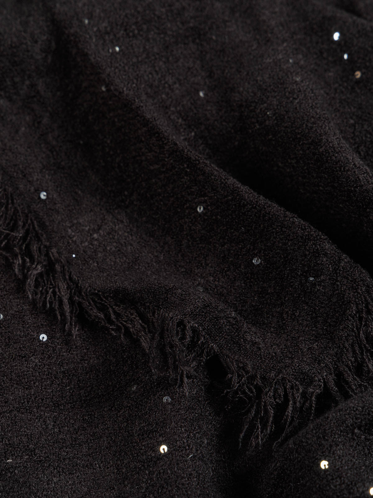 Écharpe noire avec paillettes femme