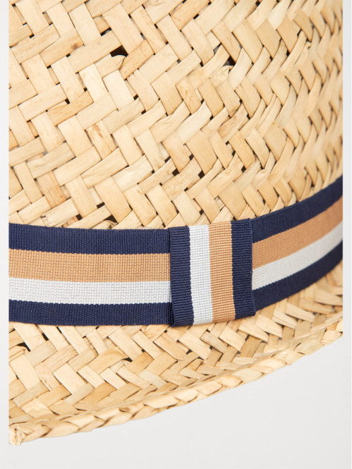 Chapeau ruban paille homme