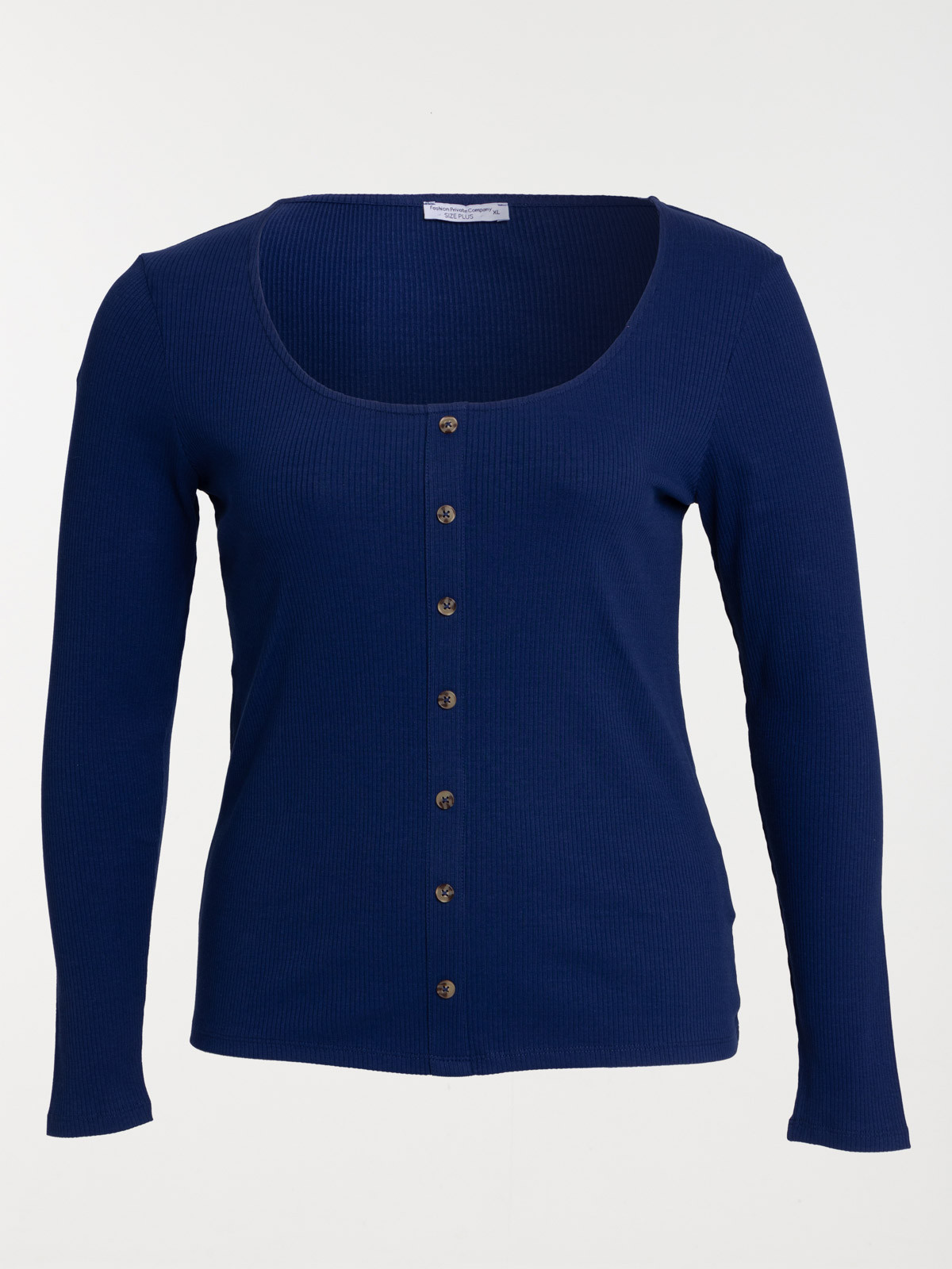 T-shirt boutons grande taille femme