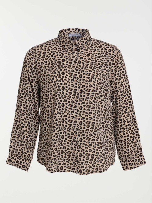 Chemise léopard grande taille femme
