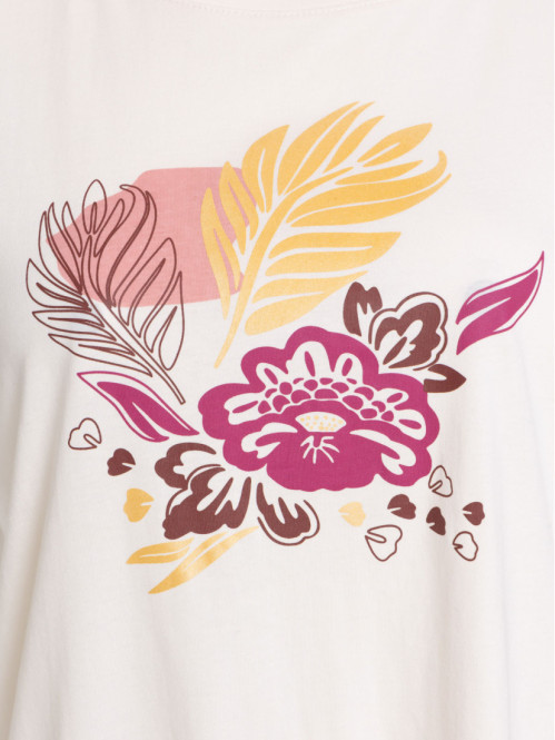 T-shirt fleuri grande taille femme T-shirt fleuri grande taille femme