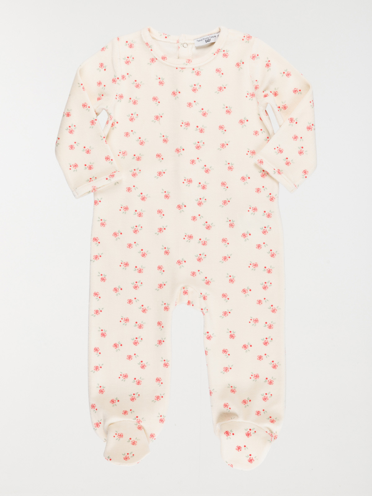 Dors-bien velours fleuri fille (3-24M)