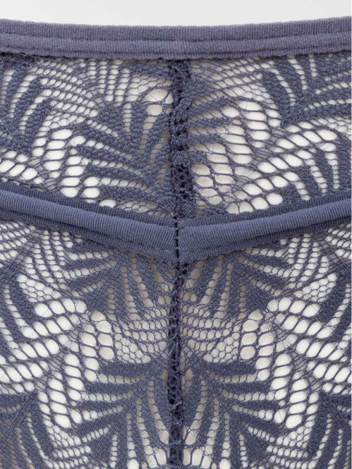 Shorty dentelle bleu orage...
