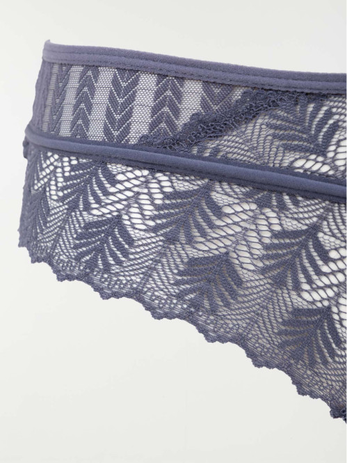 Shorty dentelle bleu orage...
