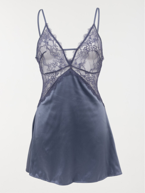 Nuisette satin et dentelle femme