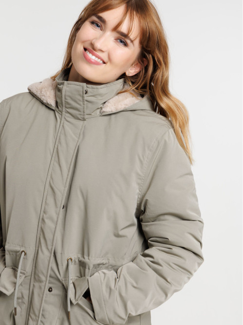 Parka capuche douce tilleul...