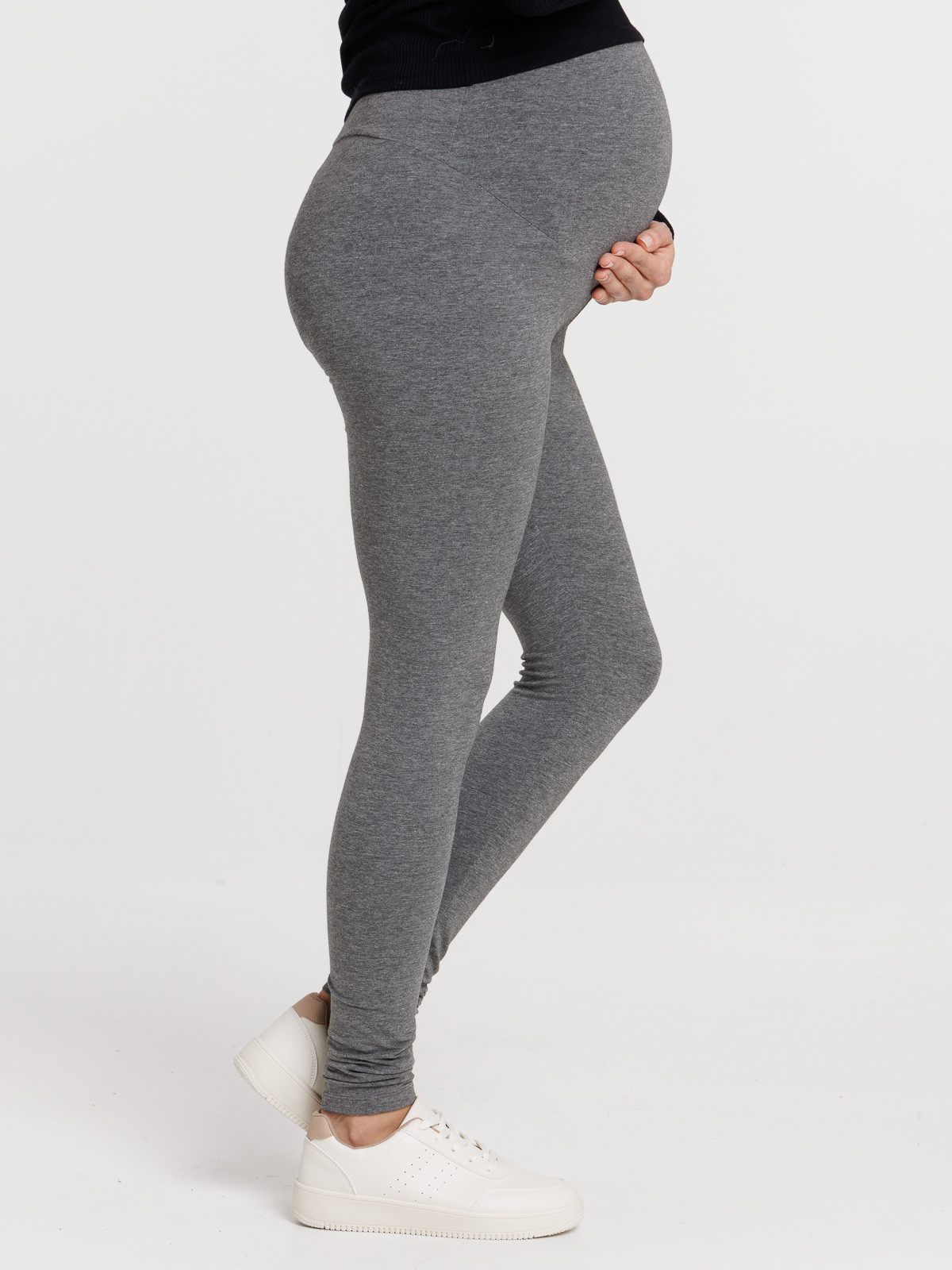 Legging maternité gris chiné moyen femme Legging maternité gris chiné moyen femme