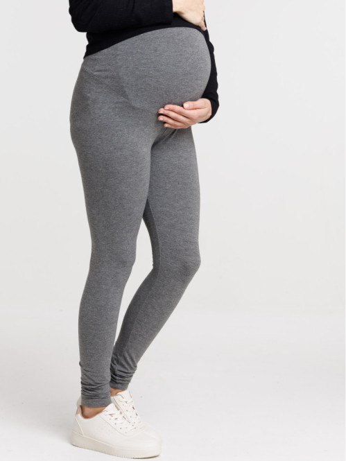 Legging maternité gris chiné moyen femme Legging maternité gris chiné moyen femme