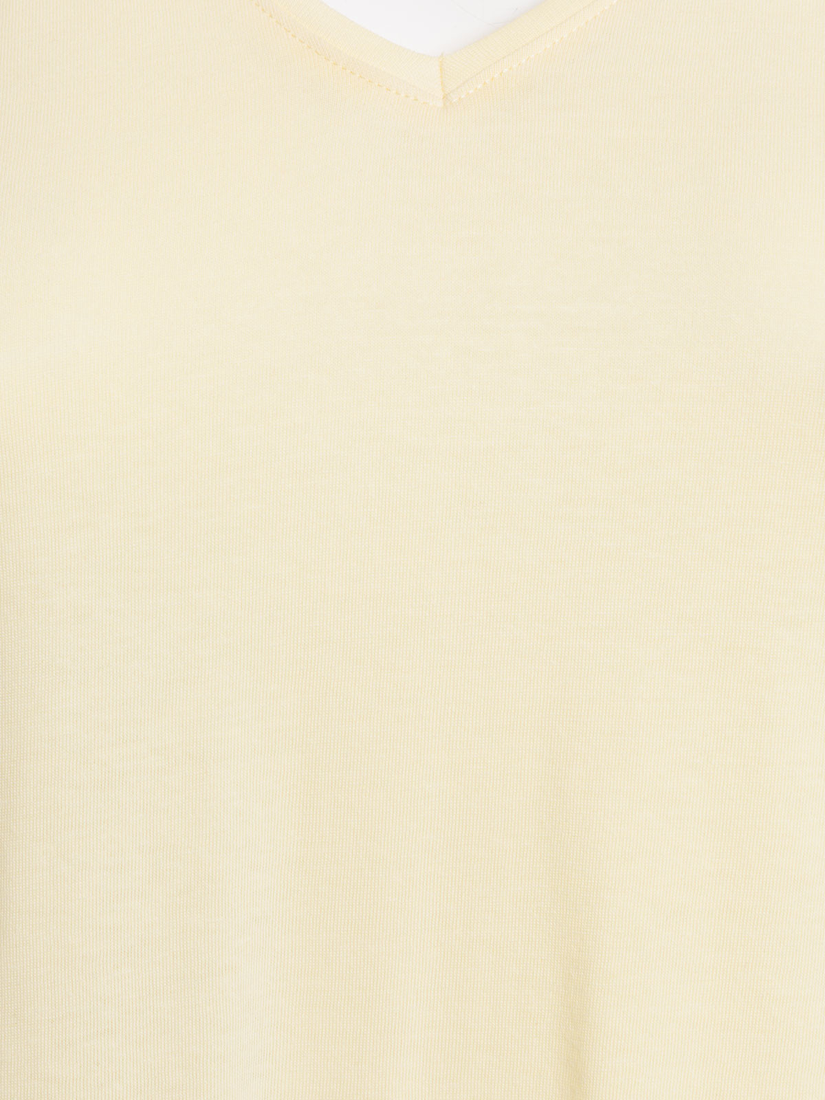 T-shirt col V jaune grande taille femme T-shirt col V jaune grande taille femme