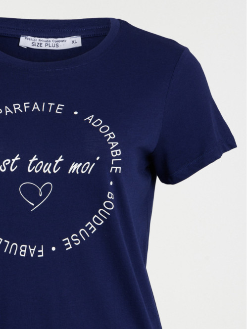 T-shirt grande taille femme message