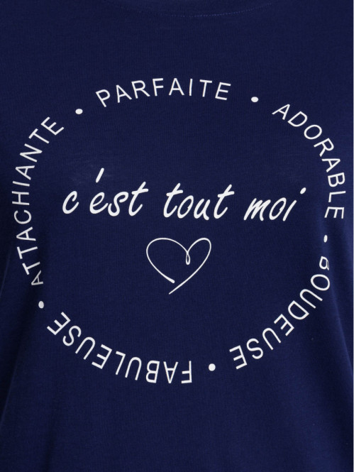 T-shirt grande taille femme message