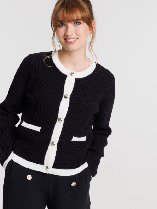 Gilet boutonné femme