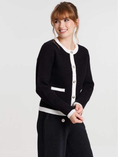 Gilet boutonné femme