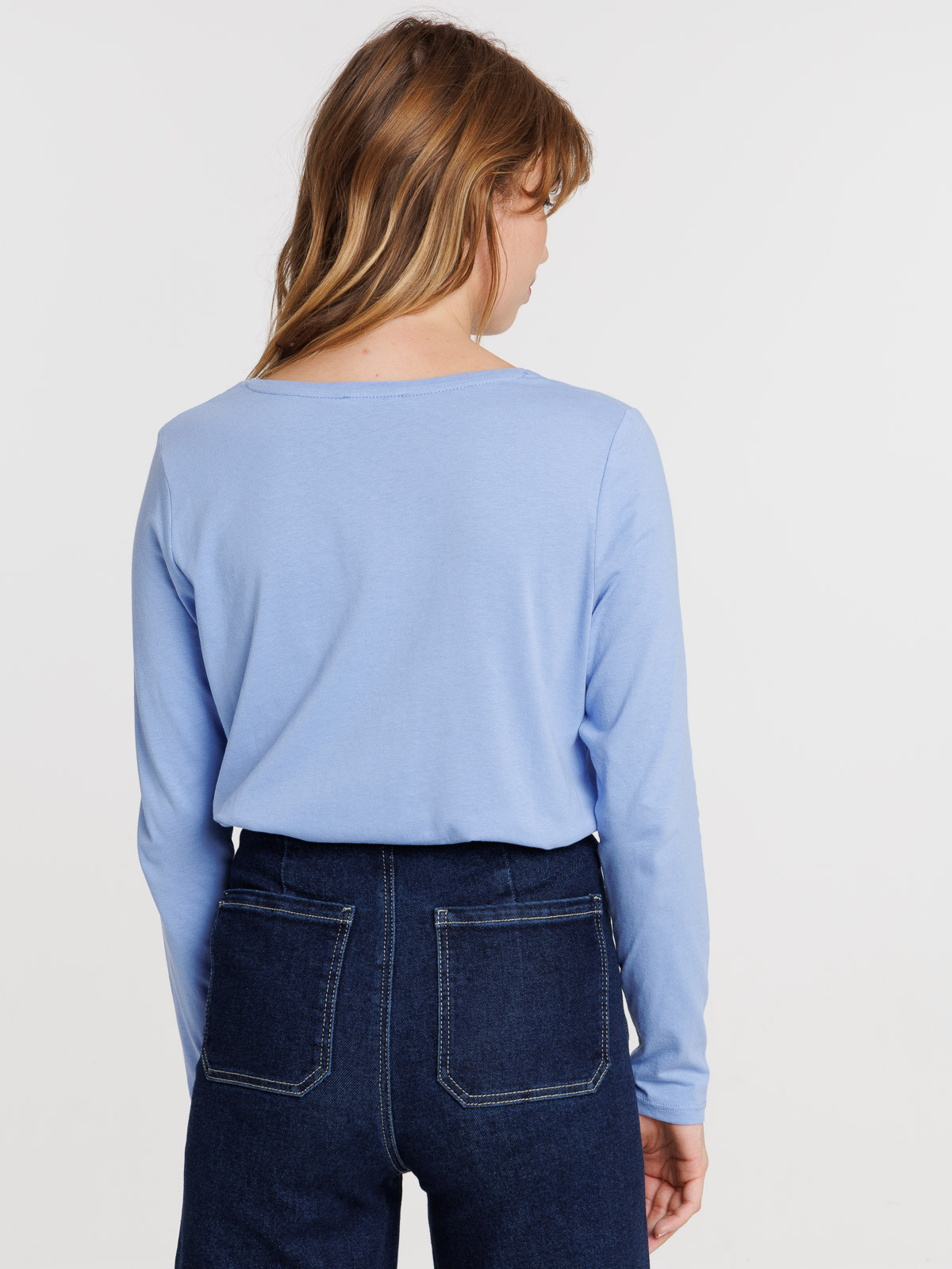 Tee-shirt bleu manches longues femme Tee-shirt bleu manches longues femme