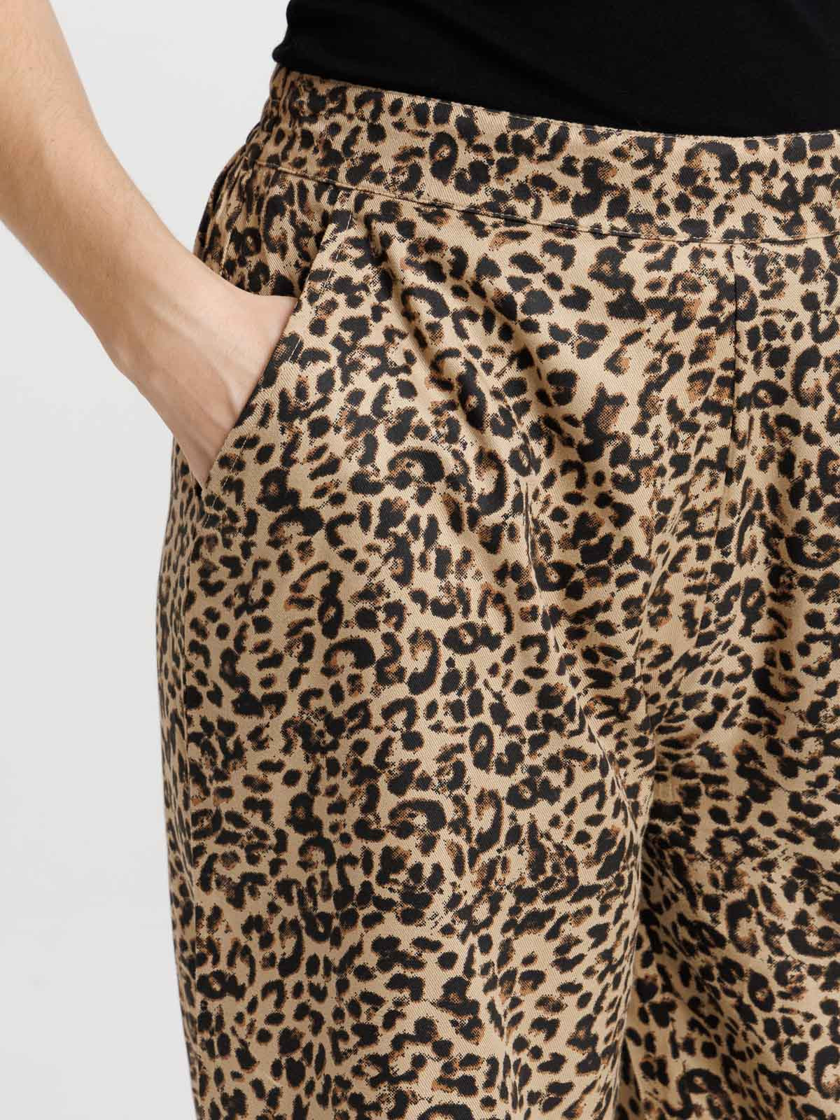 Pantalon large léopard femme Pantalon large léopard femme