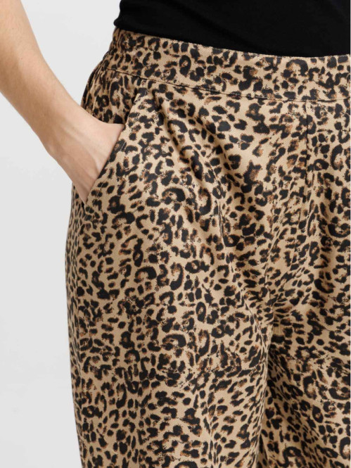 Pantalon large léopard femme Pantalon large léopard femme