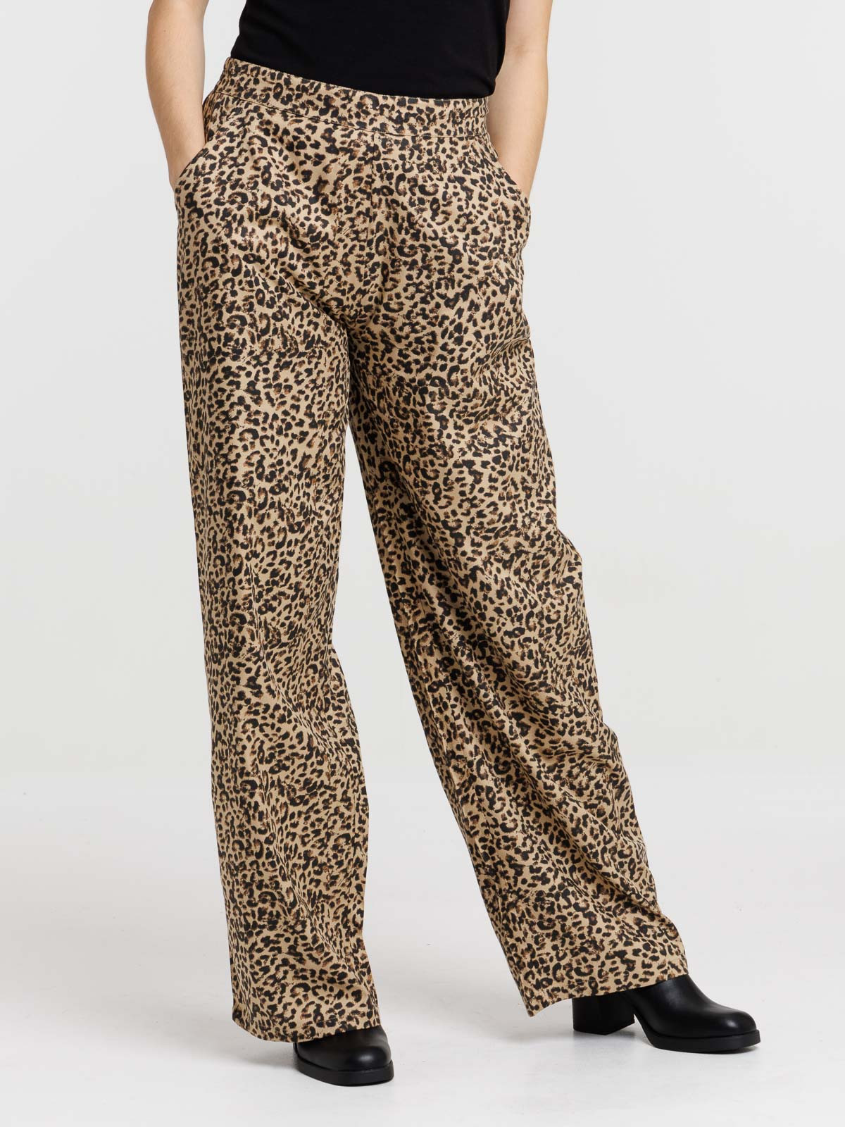 Pantalon large léopard femme Pantalon large léopard femme