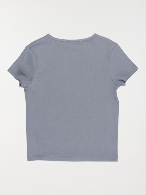 Tee-shirt côtelé fille (XXS-M)