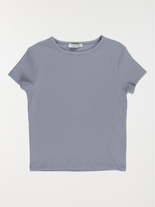 Tee-shirt côtelé fille (XXS-M)