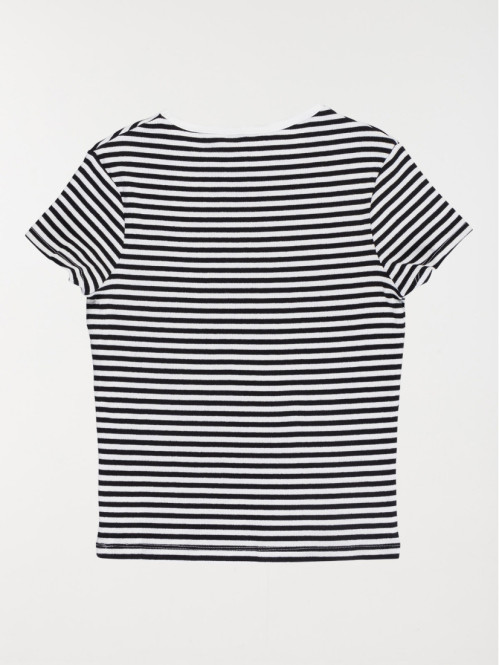 Tee-shirt rayé côtelé fille...