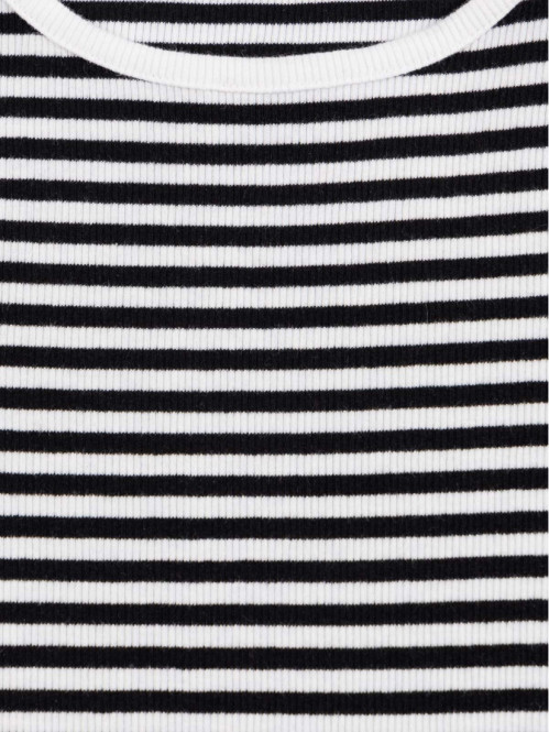 Tee-shirt rayé côtelé fille...