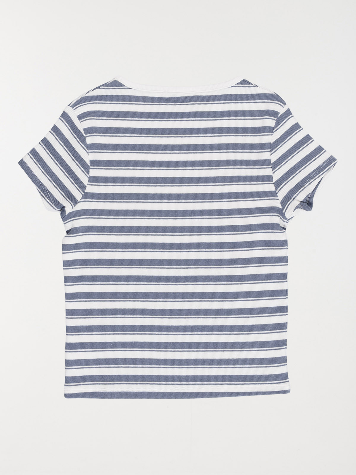 Tee-shirt côtelé rayé fille (XXS-M)