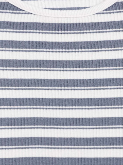 Tee-shirt côtelé rayé fille...