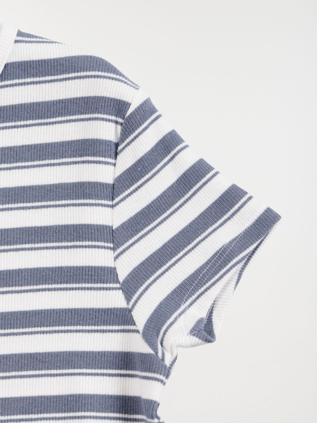 Tee-shirt côtelé rayé fille (XXS-M)