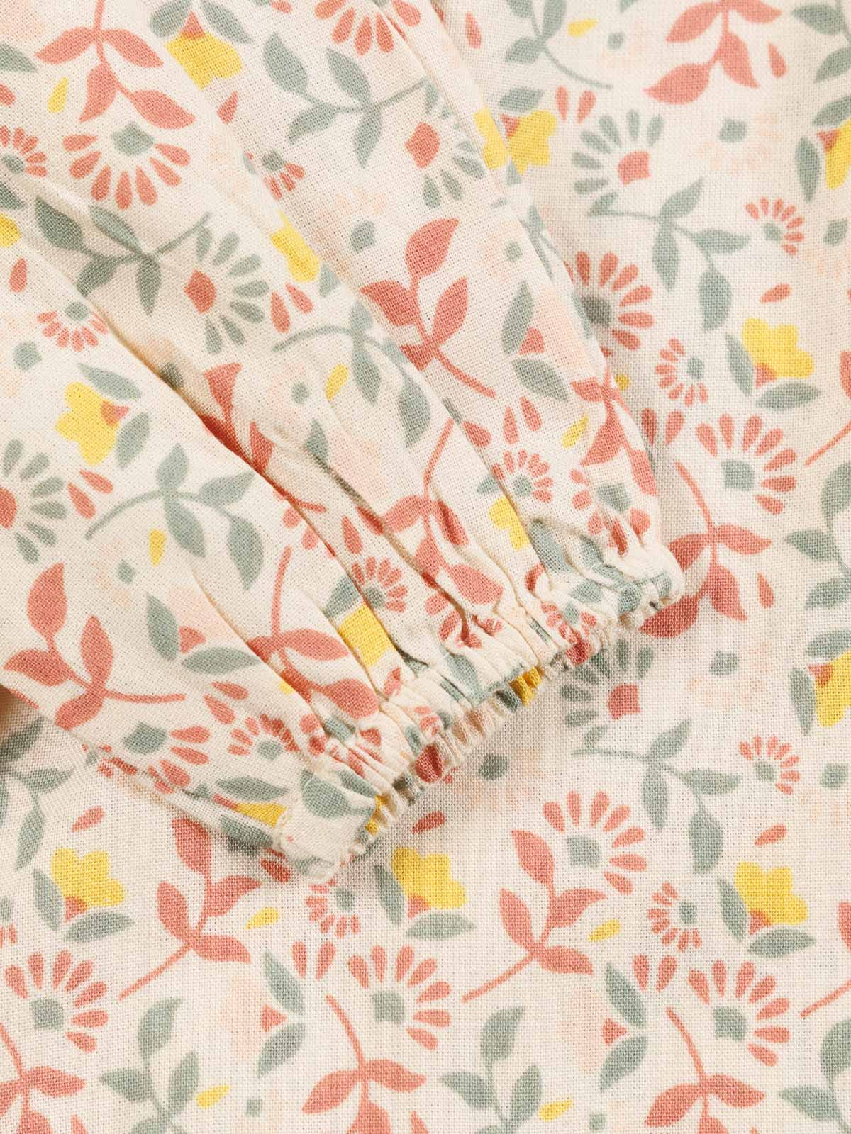 Blouse fleurie col rond fille (3-36M)