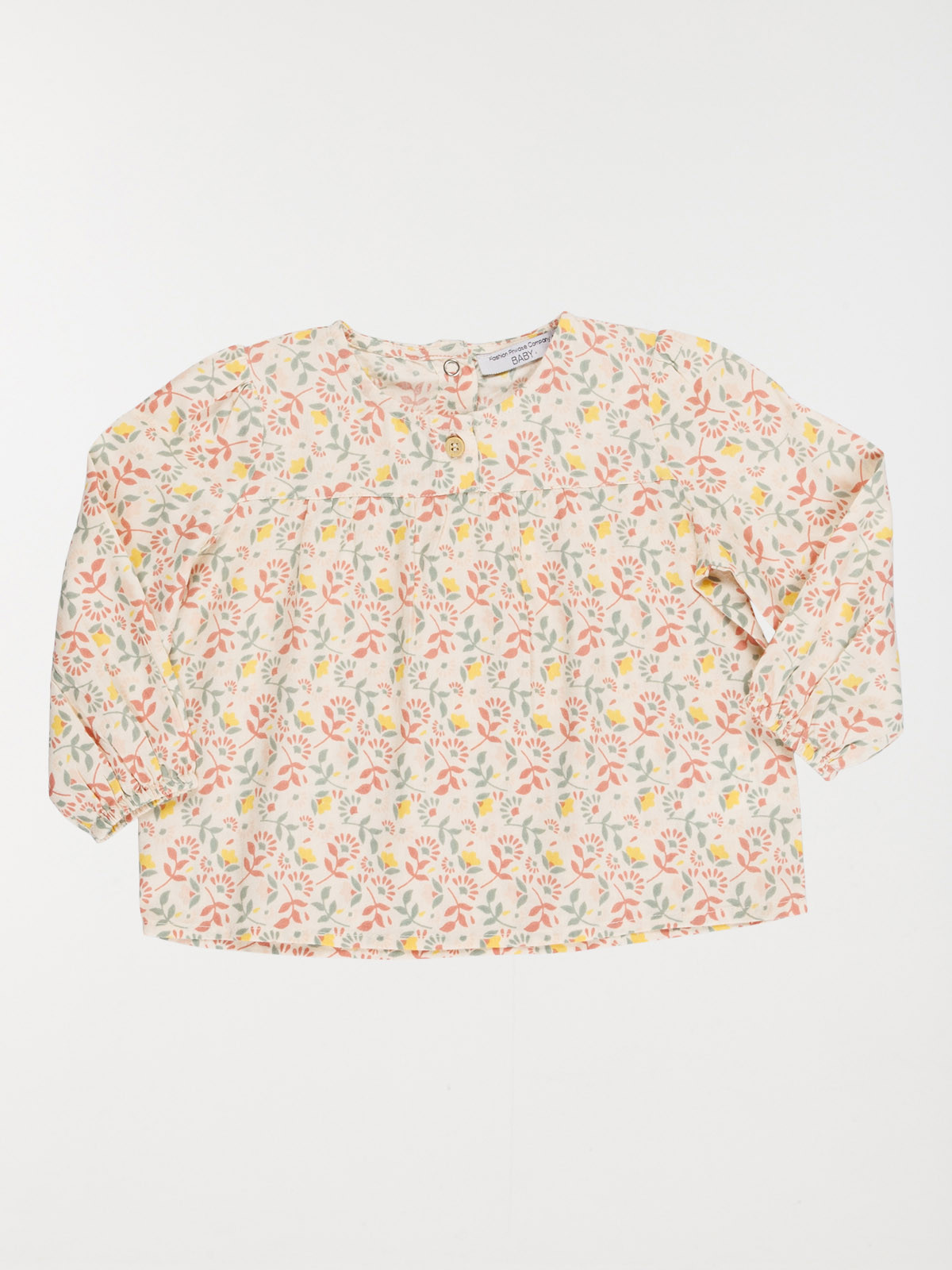 Blouse fleurie col rond fille (3-36M)